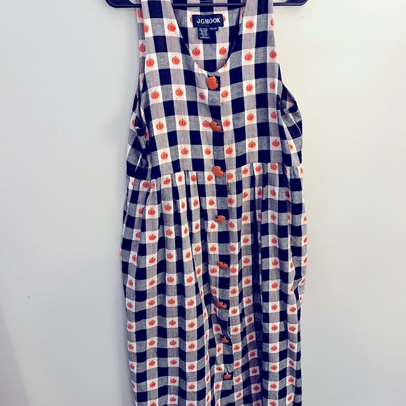 JG hook Dresses & Skirts - Vintage JG Hook pumpkin plaid dress fall autumn Halloween theme 90s